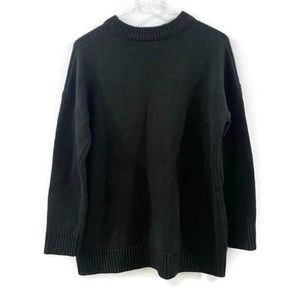 Oak + Fort Black Crew Neck Sweater XS